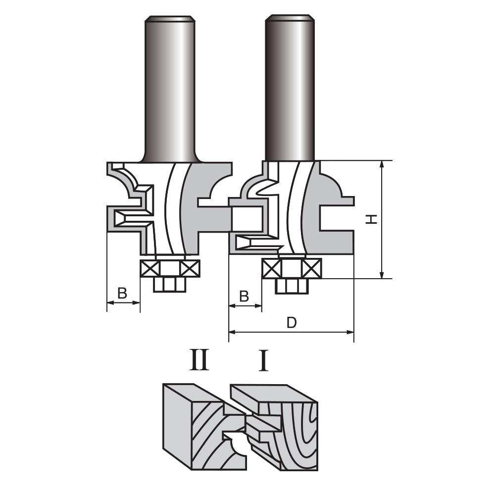 Ogee Stile and Rail Router Bits Set-1704 Supply
