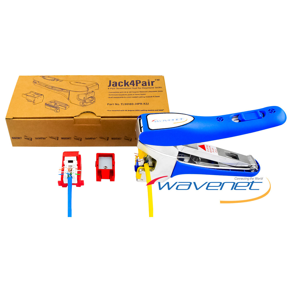 Wavenet 4-Pair Termination Tool For 90-Degree & 180-Degree Keystone Jacks Supply
