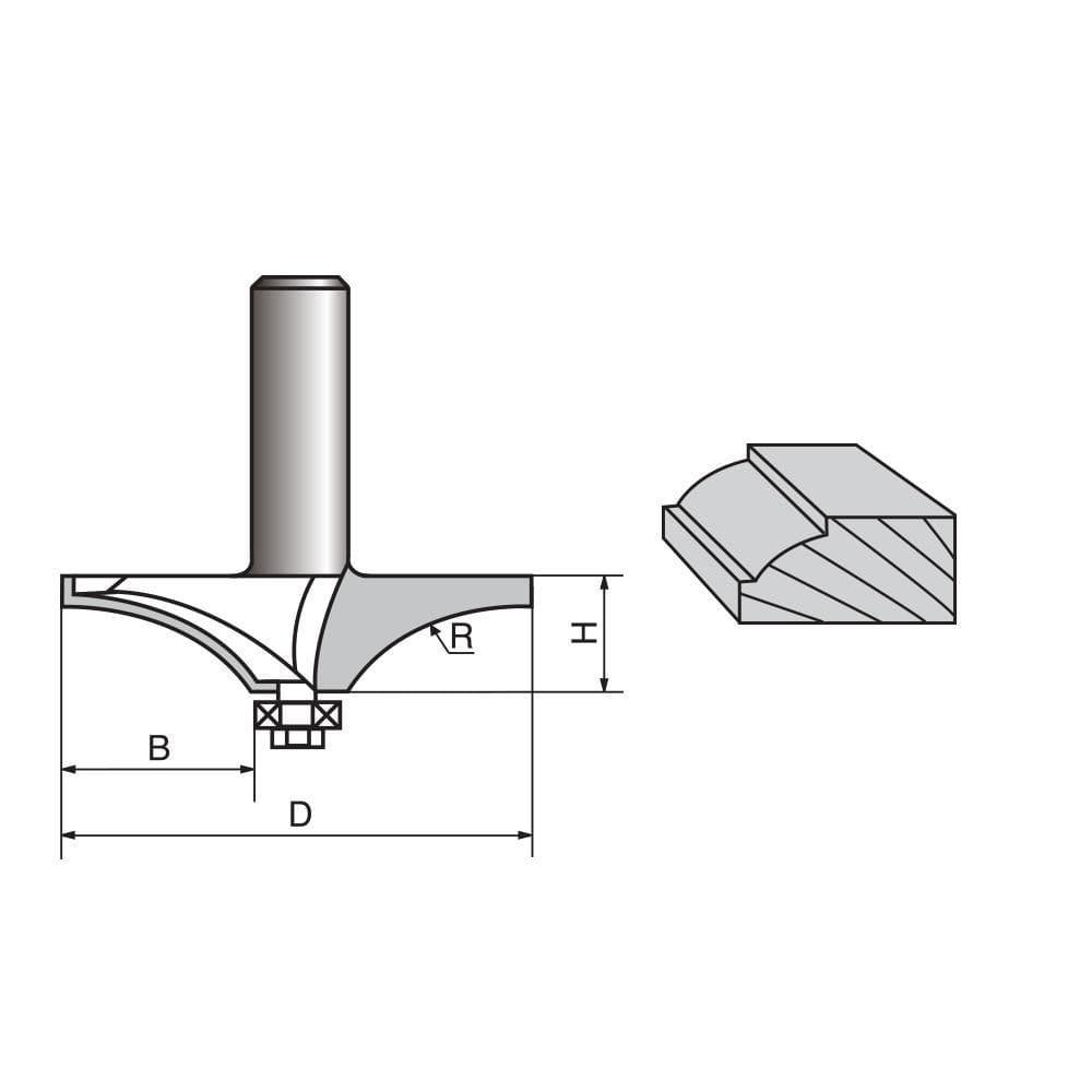 Round Over Bead Table Edge Router bit Sale