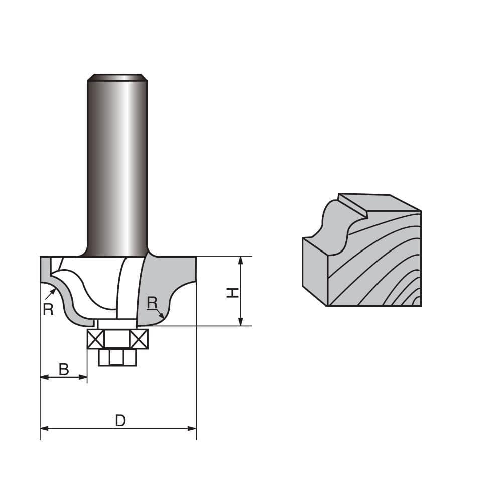 Roman Ogee Edging Router bit Online Hot Sale