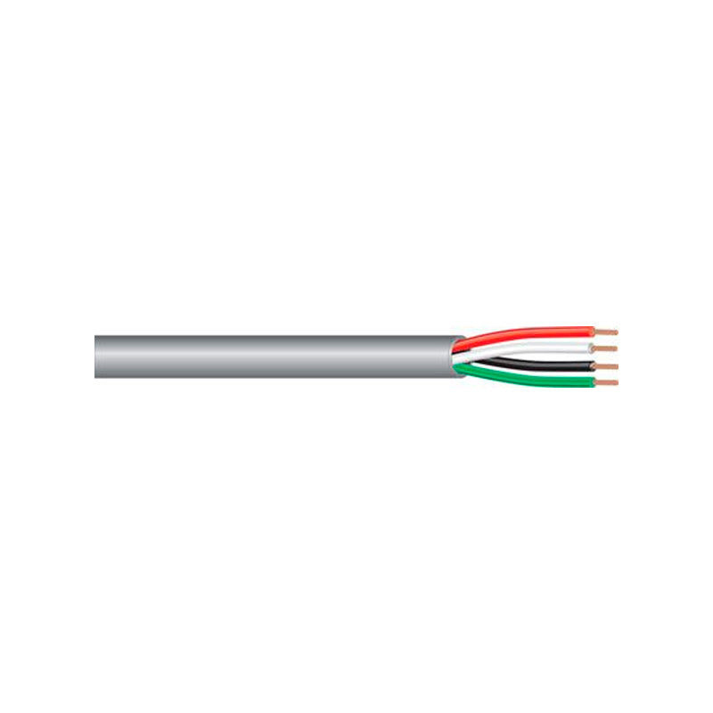West Penn 4C 20G STRD USHLD PVC JKT Bulk Speaker Wire, Reel-In-Box Supply