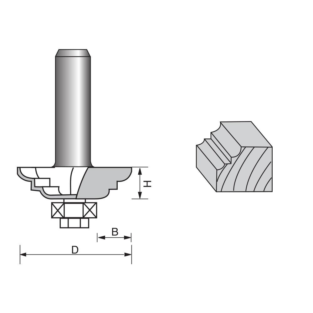 Roman Ogee Router Bit with Bearing-2104 on Sale