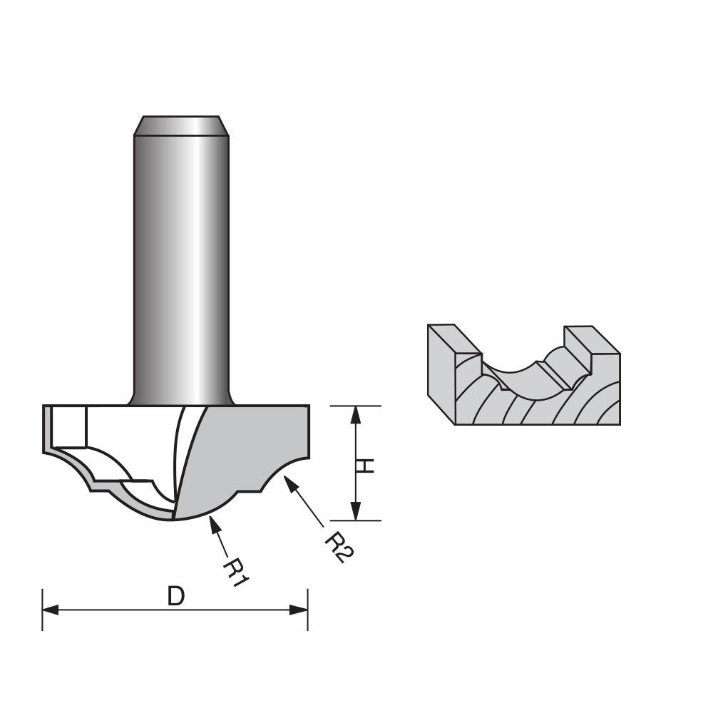 Roman Ogee Groove Router Bit-2105 Supply
