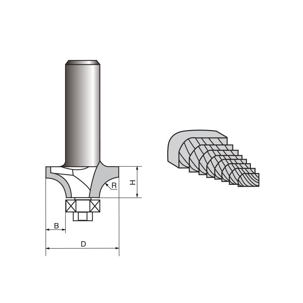 Rounding over / Ovolo Router bit Online