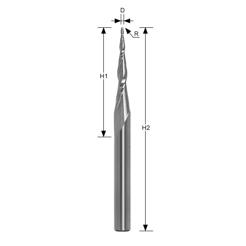 Solid Carbide Spiral V Groove Carving Router Bit, Up cut Hot on Sale