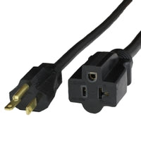 World Cord 5-20 20A 125V 12/3 SJT Power Extension Cord – Black Hot on Sale