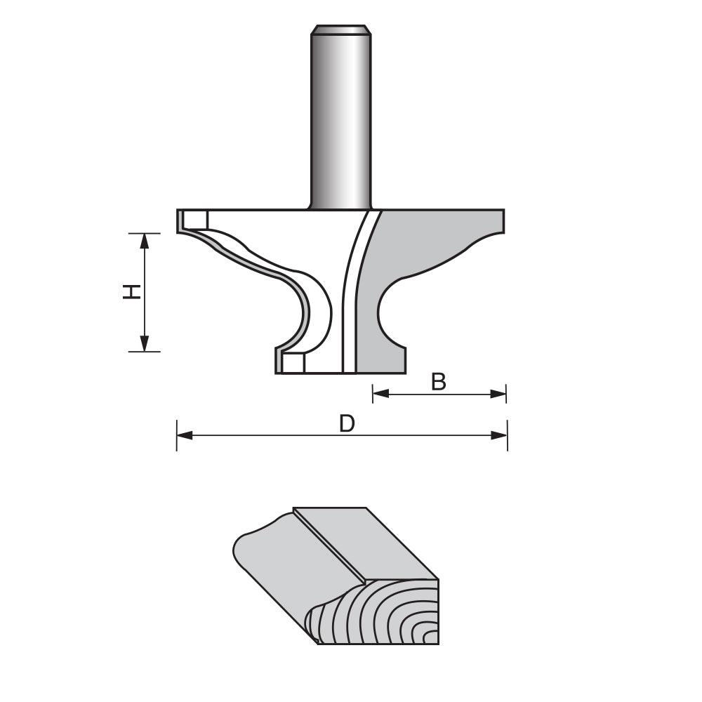 Table Edge Wavy Beading Router Bit-2005 Online Sale