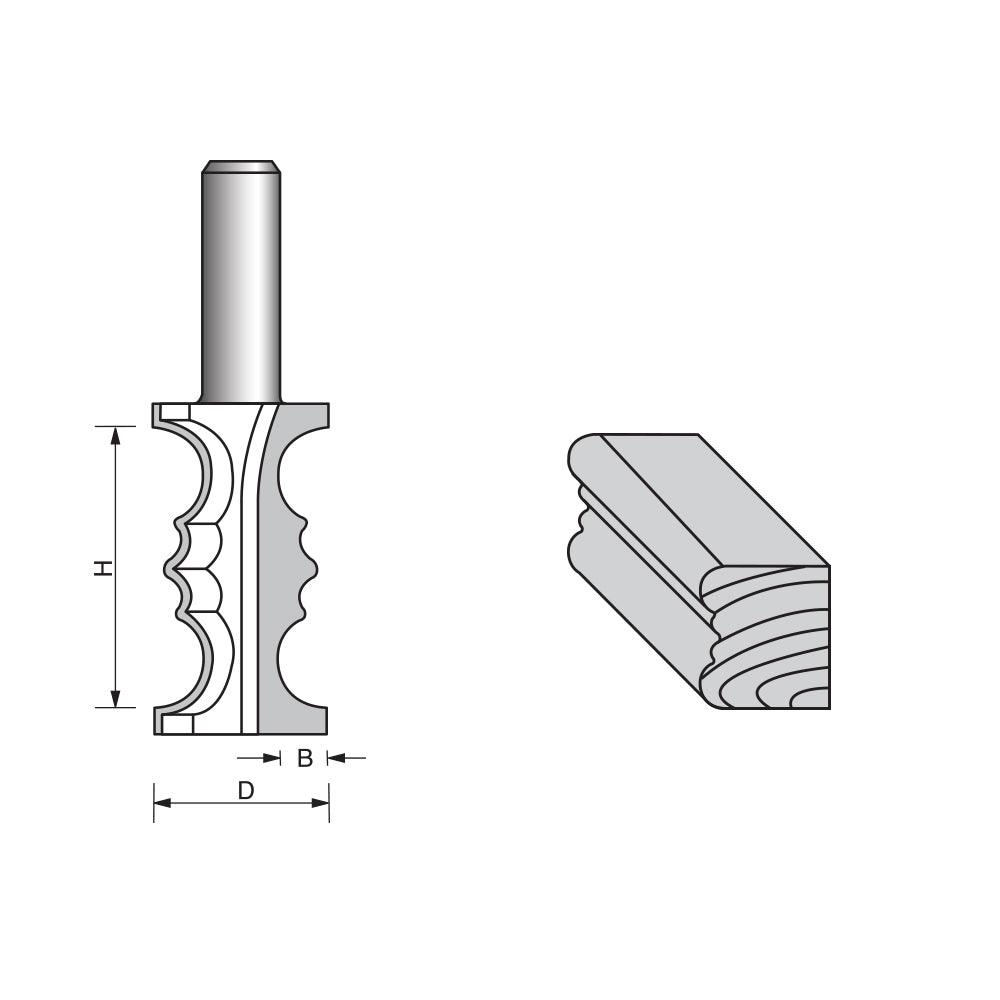 Table Edge with Muti-Bead Router Bit Online Sale