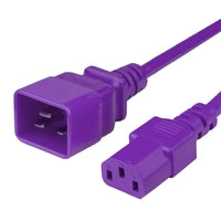 World Cord C13 C20 15A 250V 14/3 SJT Power Cord – Purple Discount