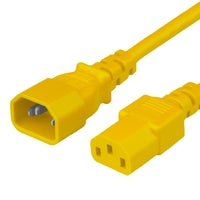 World Cord C13 C14 15A 250V 14/3 SJT Power Cord – Yellow Online now