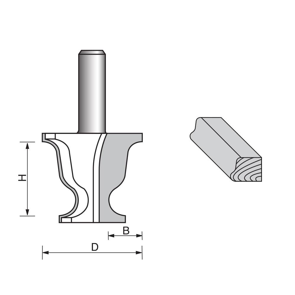 Table Edge Wavy Beading Router Bit Hot on Sale