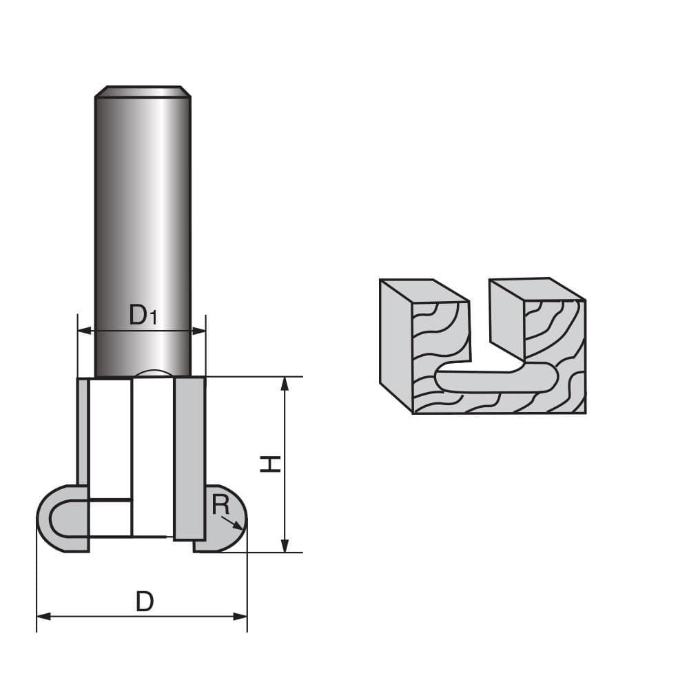 T-Slot Router Bit-Rounded Edges Online Sale