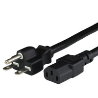 World Cord NEMA 6-15P to C13 15A 250V 14/3 SJT Power Cord – Black Online Hot Sale