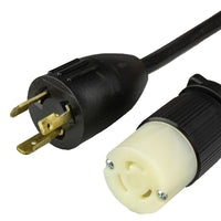 World Cord NEMA L5-20P to L5-15R 15A 125V 14/3 SJT Adapter Power Cord – Black Fashion