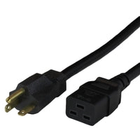 World Cord NEMA 6-20P to C19 20A 250V 12/3 SJT Power Cord – Black on Sale