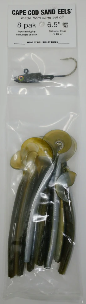 Bill Hurley 6.5″ 1/2oz Unrigged 8pk Swimming Sandeel Olive Hot on Sale