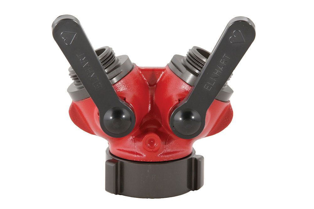 Elkhart B-100-A-01  Elk-O-Lite Ball Valved Wye 2.5F x (2) 1.5M with Molded Urethane Handles Online