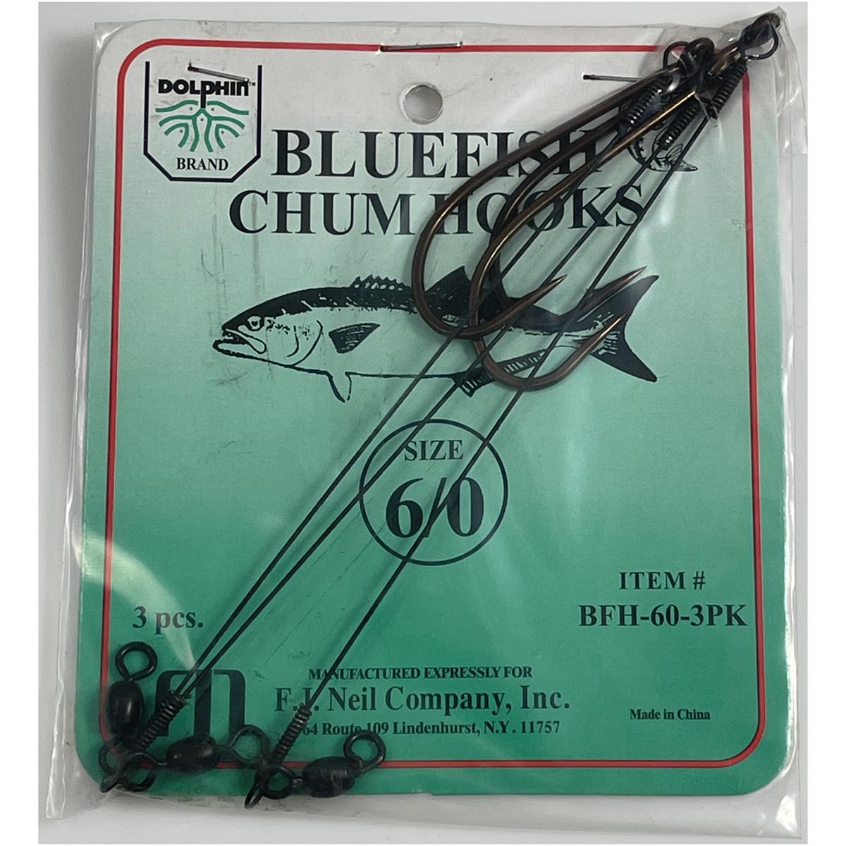 Dolphin Bluefish Chum Hooks With 6″ Wire Leader on Sale