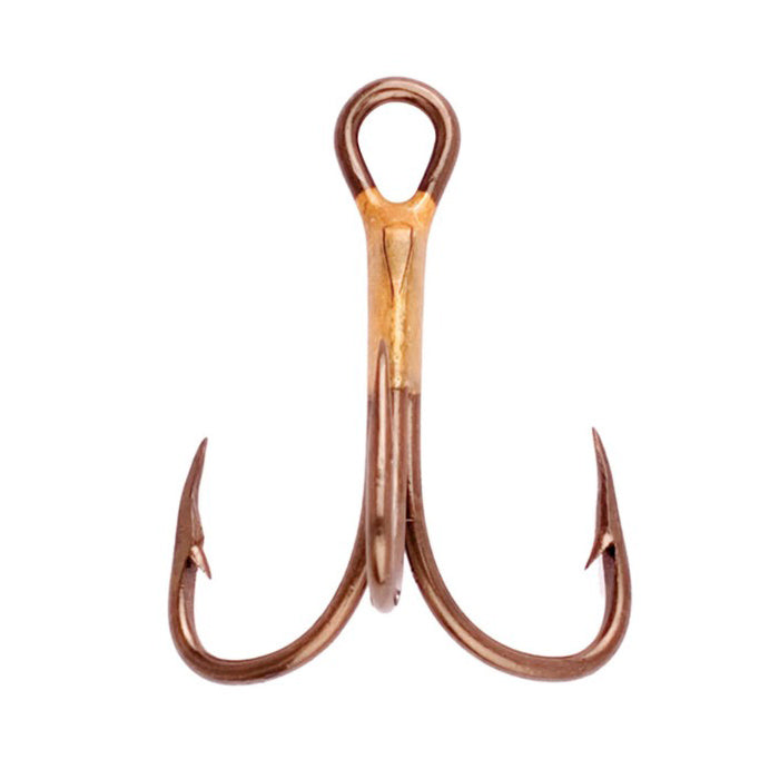 Eagle Claw 374AH-8 2X Strong Treble Hook Bronze 5/Pk Online now
