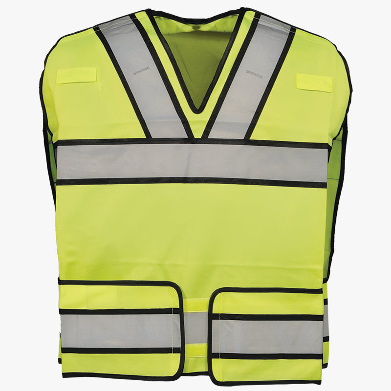 Gerber Bright Star Pullover Design Safety Vest Lime w/ Black Edged Silver Trim Online Sale