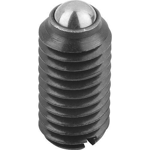 KIPP K0309.A2 SPRING PLUNGER STANDARD SPRING FORCE D=1/4-20 L=14, STEEL, COMP:BALL STEEL on Sale