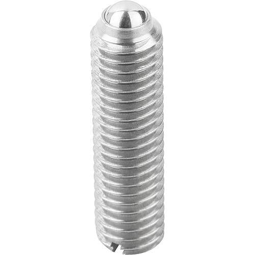 KIPP K0310.412 SPRING PLUNGER SPRING FORCE, LONG VERSION D=M12 L=40, STAINLESS STEEL, COMP:BALL STAINLESS STEEL on Sale