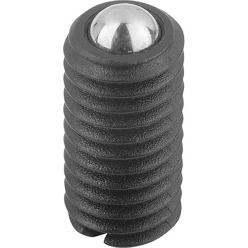 KIPP K0312.08 SPRING PLUNGER SPRING FORCE D=M08 L=16, PLASTIC, COMP:BALL STAINLESS STEEL Online Sale