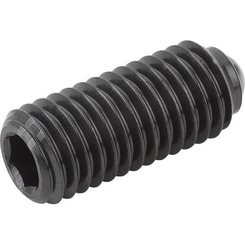 KIPP K0315.203 SPRING PLUNGER INTENSIFIED SPRING FORCE D=M03 L=9, STEEL, COMP:BALL STEEL Online Hot Sale