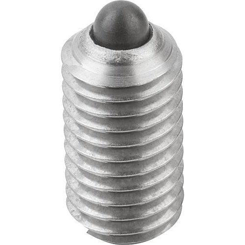 KIPP K0314.212 SPRING PLUNGER INTENSIFIED SPRING FORCE D=M12 L=22, STAINLESS STEEL, COMP:PIN STAINLESS STEEL, PU=5 Supply