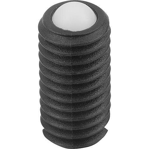 KIPP K0311.08 SPRING PLUNGER SPRING FORCE D=M08 L=16, PLASTIC, COMP:BALL POM on Sale