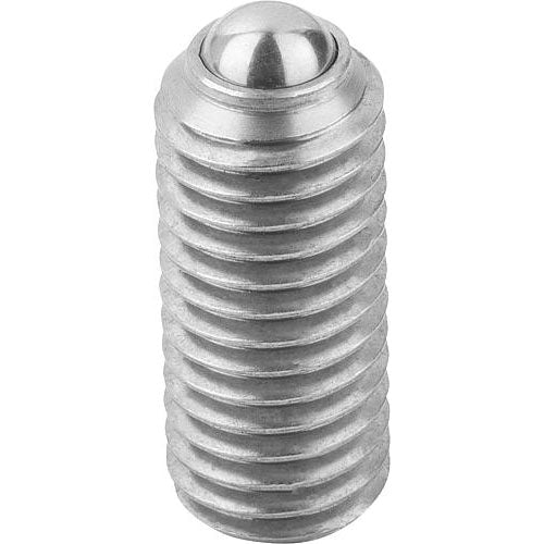 KIPP K0316.208 SPRING PLUNGER INTENSIFIED SPRING FORCE D=M08 L=18, STAINLESS STEEL, COMP:BALL STAINLESS STEEL, PU=10 Sale
