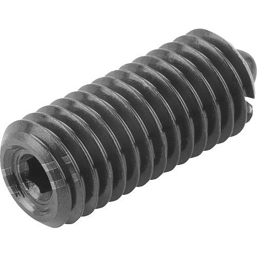 KIPP K0317.208 SPRING PLUNGER INTENSIFIED SPRING FORCE D=M08 L=22, STEEL, COMP:PIN STEEL, PU=10 Online