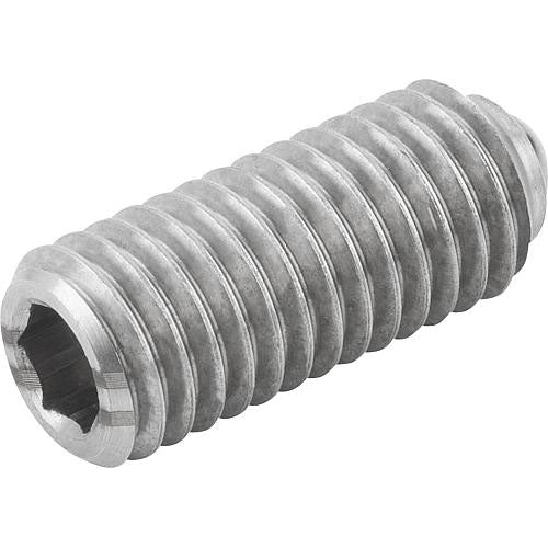 KIPP K0316.2A4 SPRING PLUNGER INTENSIFIED SPRING FORCE D=3/8-16 L=23, STAINLESS STEEL, COMP:BALL STAINLESS STEEL, PU=10 Discount