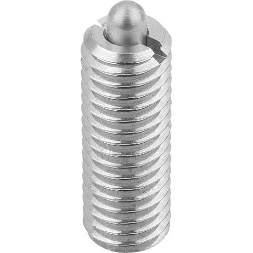 KIPP K0319.AG SPRING PLUNGER STANDARD SPRING FORCE D=8-36 L=15, STAINLESS STEEL, COMP:PIN STAINLESS STEEL, PU=10 on Sale