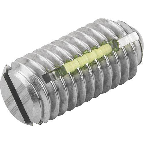KIPP K0322.2A3 SPRING PLUNGER INTENSIFIED SPRING FORCE, WITH THREAD LOCK D=5/16-18 L=16, STAINLESS STEEL, COMP:BALL STAINLESS Online