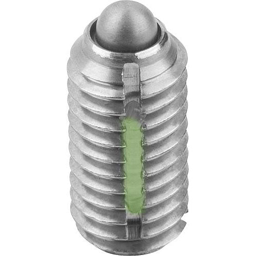 KIPP K0324.208 SPRING PLUNGER INTENSIFIED SPRING FORCE, WITH THREAD LOCK D=M08 L=16, STAINLESS STEEL, COMP:PIN STAINLESS Online Hot Sale