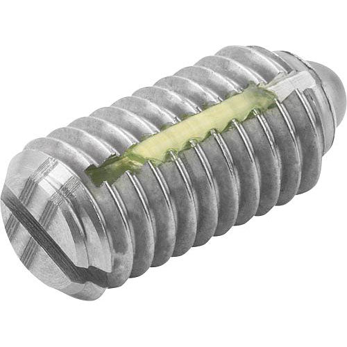 KIPP K0324.208 SPRING PLUNGER INTENSIFIED SPRING FORCE, WITH THREAD LOCK D=M08 L=16, STAINLESS STEEL, COMP:PIN STAINLESS Online Hot Sale