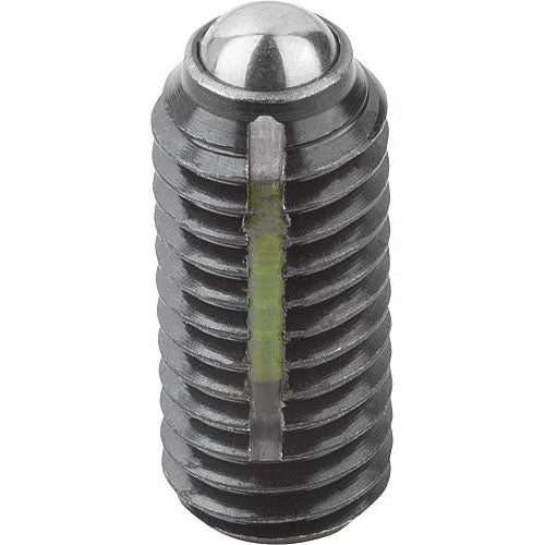 KIPP K0325.216 SPRING PLUNGER INTENSIFIED SPRING FORCE, WITH THREAD LOCK D=M16 L=33, STEEL, COMP:BALL STEEL on Sale