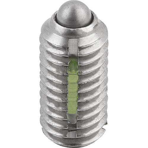 KIPP K0324.06 SPRING PLUNGER STANDARD SPRING FORCE, WITH THREAD LOCK D=M06 L=14, STAINLESS STEEL, COMP:PIN STAINLESS STEEL, PU=10 Sale