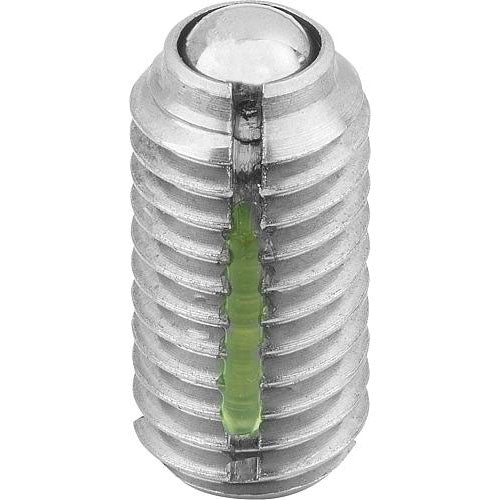 KIPP K0322.AD SPRING PLUNGER STANDARD SPRING FORCE, WITH THREAD LOCK D=6-32 L=7, STAINLESS STEEL, COMP:BALL STAINLESS STEEL, PU=10 Discount
