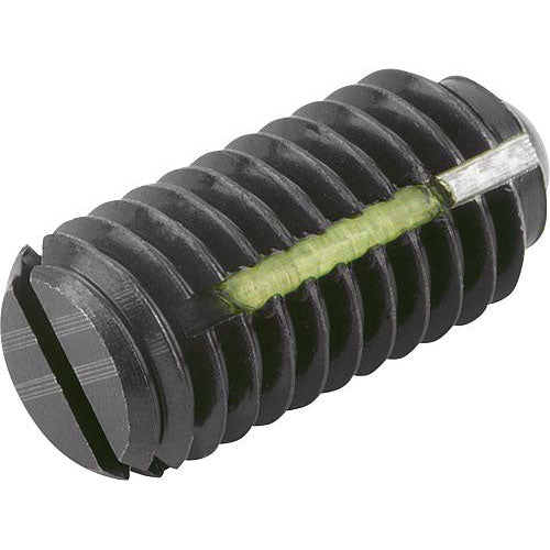 KIPP K0321.2A1 SPRING PLUNGER INTENSIFIED SPRING FORCE, WITH THREAD LOCK D=10-32 L=12, STEEL, COMP:BALL STEEL, PU=10 Discount