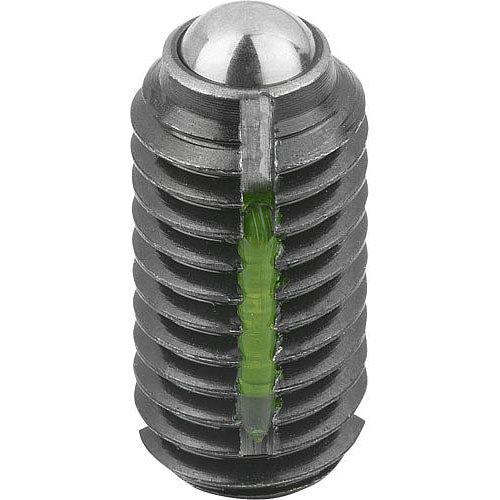 KIPP K0321.AD SPRING PLUNGER STANDARD SPRING FORCE, WITH THREAD LOCK D=6-32 L=7, STEEL, COMP:BALL STEEL, PU=10 Sale