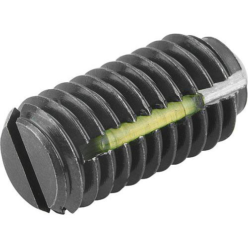 KIPP K0321.AD SPRING PLUNGER STANDARD SPRING FORCE, WITH THREAD LOCK D=6-32 L=7, STEEL, COMP:BALL STEEL, PU=10 Sale