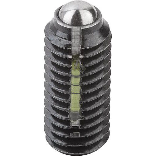 KIPP K0325.10 SPRING PLUNGER STANDARD SPRING FORCE, WITH THREAD LOCK D=M10 L=23, STEEL, COMP:BALL STEEL Discount