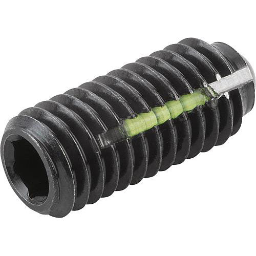 KIPP K0325.10 SPRING PLUNGER STANDARD SPRING FORCE, WITH THREAD LOCK D=M10 L=23, STEEL, COMP:BALL STEEL Discount