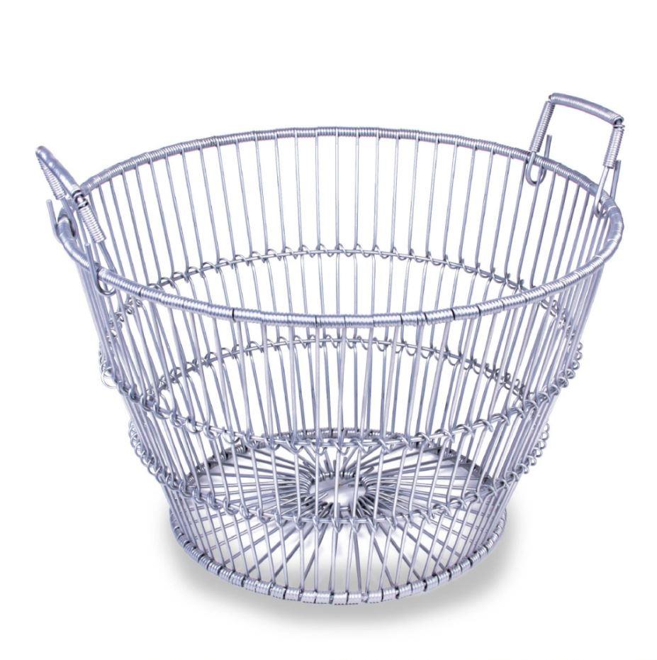 KB White Galvanized Wire Basket Fashion