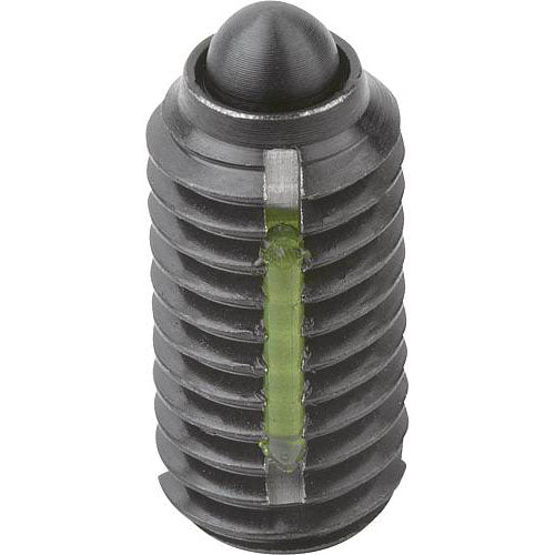 KIPP K0323.206 SPRING PLUNGER INTENSIFIED SPRING FORCE, WITH THREAD LOCK D=M06 L=14, STEEL, COMP:PIN STEEL, PU=10 Sale