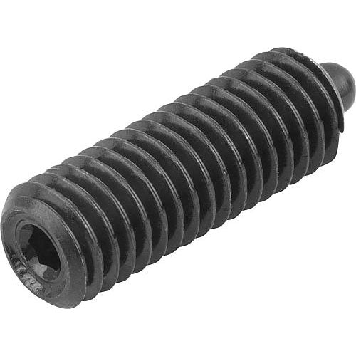 KIPP K0327.A5 SPRING PLUNGER STANDARD SPRING FORCE, WITH THREAD LOCK D=1/2-13 L=28, STEEL, COMP:PIN STEEL, PU=5 Supply