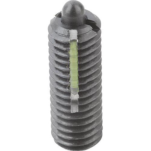KIPP K0327.1AJ SPRING PLUNGER LIGHT SPRING FORCE, WITH THREAD LOCK D=1/4-28 L=20, STEEL, COMP:PIN STEEL, PU=10 Supply