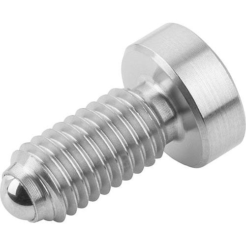 KIPP K0336.041 SPRING PLUNGER SPRING FORCE, WITH HEAD, D=M04 L=13, STAINLESS STEEL, COMP:BALL STAINLESS STEEL, PU=5 Fashion